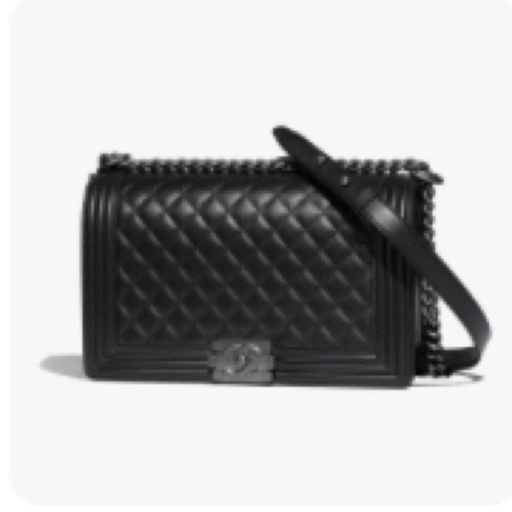 2 bags Black and red Quilted PU Leather Bag AAA quality (no box